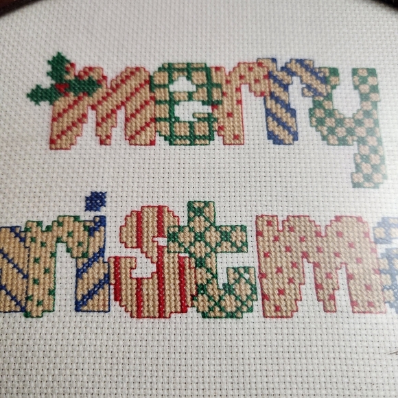 Vintage Needlepoint Glass Brown Wooden Decorative Lap Tray 12.5"  - Picture 6 of 6